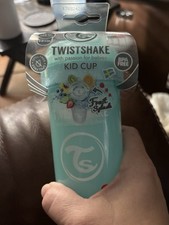 Twist shake  kid cup . New 12 oz blue 