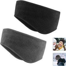 Ear Warmers Headband, Fleece Earmuffs Running Headband Winter Ear Covers Moistur