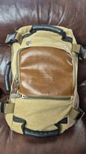Kaka Design Brown Canvas Convertible Duffel Bag Backpack Carryon