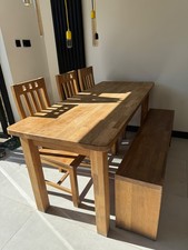 Dining table 6 seat - 3 chairs and a bench
