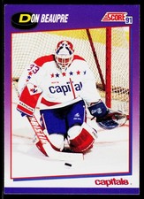 Don Beaupre, 1991-92 Score American, #185, Washington Capitals,