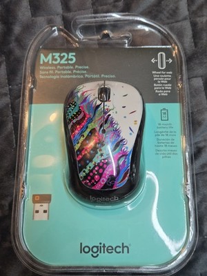 Logitech M325 Wireless Mouse Multicolor Splash Black/White