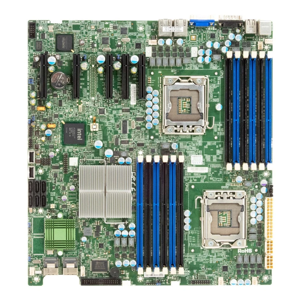 Motherboard Supermicro X8DT6 2x Socket LGA1366 DDR3 Pcie Eatx - Image 2 of 3
