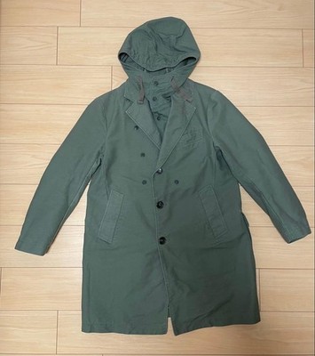 Engineered Garments Chester Coat Men's Olive Cotton Double Cloth Size S #FF ZEB
