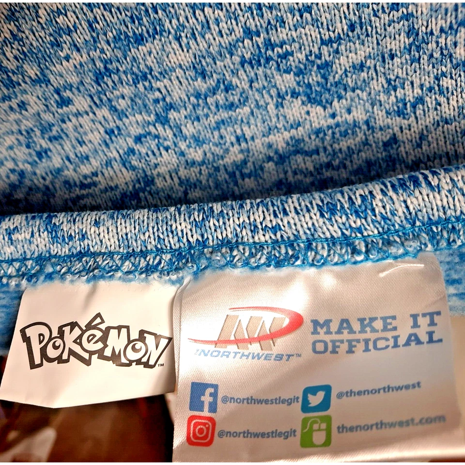 Pokemon Pikachu Fleece Blanket The Northwest Company Blue & Yellow 59x50 - Image 3 of 4