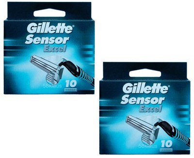 20x Gillette Sensor Excel Rasierklingen Klingen Ecxel 2x 10 razor blades = 20er