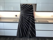 Coast Occasion Dress, Ladies size 16, Black/white below knee strapless dress