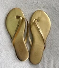 NWOB Yosi Samra, Rivington Flip Flop (Women)  Gold, $55,  Size 10