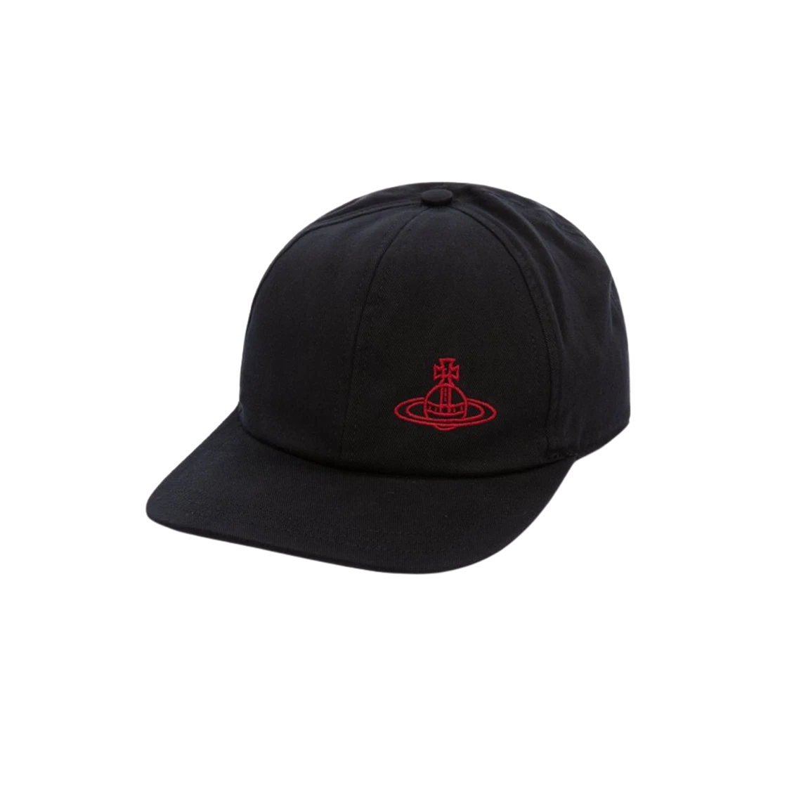 Vivienne Westwood Logo Embroidered Cotton Cap Black