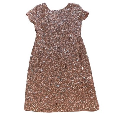 READ Adrianna Papell Sequin Beaded Cocktail Dress Size 8 Party Formal  Holiday | eBay