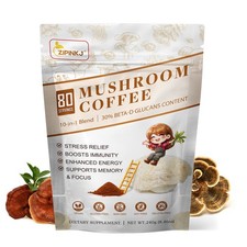 New Mushroom Coffee Organic Coffee 80 Servings in One Pack, No Odor, Exp 02/2028