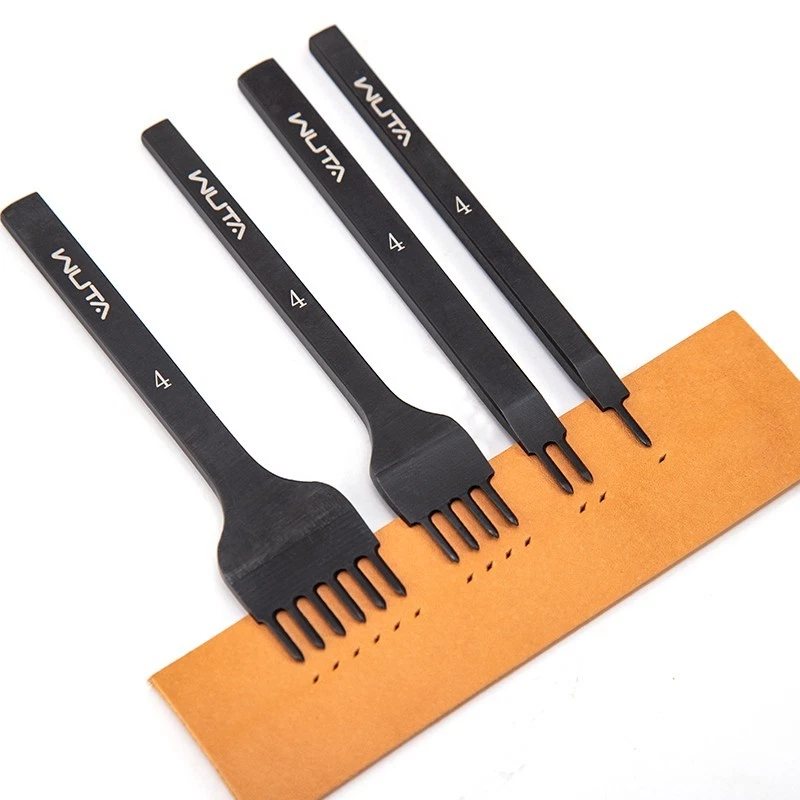 3/4/5/6mm Leather Craft Pricking Iron Diamond Stitching Chisel Hole Punch Tools - Image 4 of 4