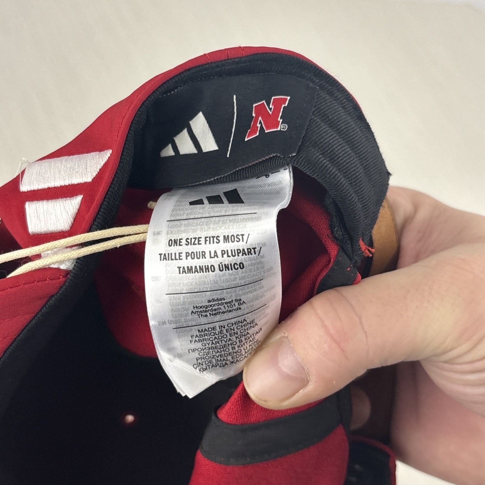 Nebraska Cornhuskers adidas Rope Adjustable Strapback Cap Hat OSFM NWT #JD3533 thumbnail 7