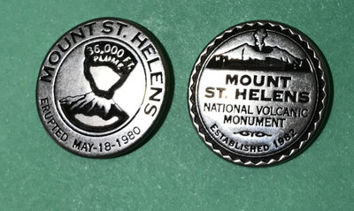 Mount St Helens National Volcanic Monument 36,000 Ft Plume Token