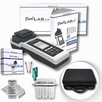 PoolLab 2.0 mit 70 Testtabletten und plus Aufbewahrungskoffer (leer)