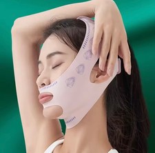 Face Slimming Mask V Line Lifting Belt Double Chin Reducer Jawline Shaper Pink