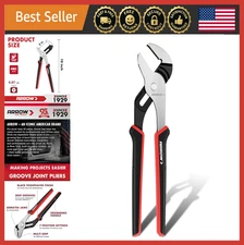 10" Adjustable Groove Joint Pliers, TPR Handle, High Carbon Steel, Plumbing Tool