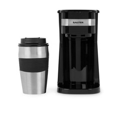 Salter Filter Coffee Machine Maker to Go 420ml Travel Mug 700W Black (Open Box)