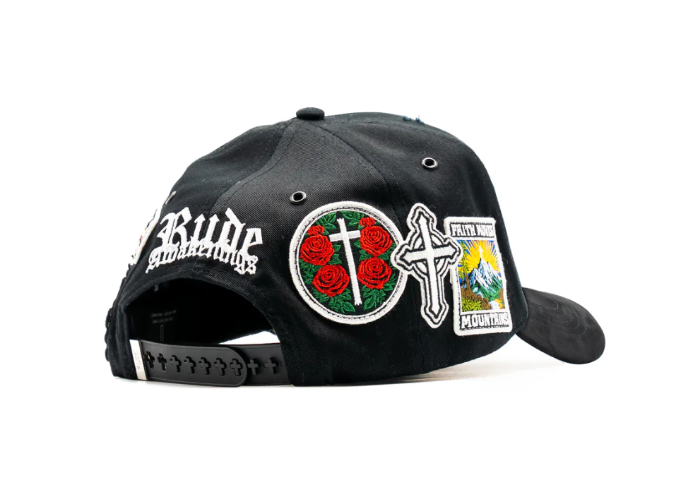 RUDE AWAKENINGS PRAISE THE LORD BLACK MENS SNAPBACK HAT