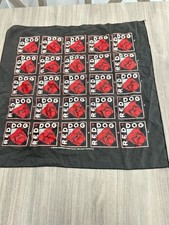 Vintage 1996 Red Dog Beer Black White  Red Handkerchief Bandana Bulldog