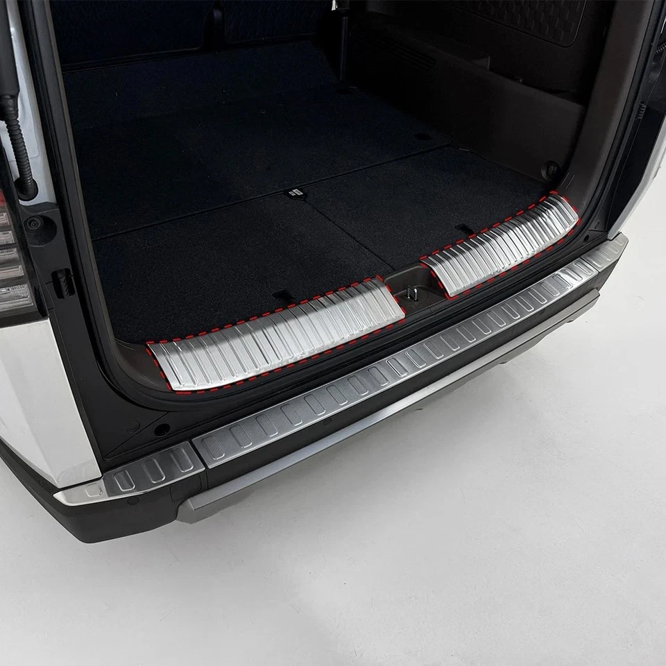 Ladekantenschutz Stoßstange Abdeckung für KIA PV5 Passenger Silber Edelstahl - Bild 1 von 4