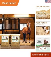 Natural Pine Animal Bedding – Dust-Free, Soft Shavings, Kiln-Dried & Heat-Tre...