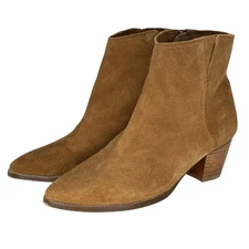 ECCO Western Suede Boot Womens SZ 9.5 Brown Comfort Boho Chic Festival Urban