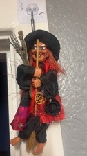 Lucky Anointed Kitchen Witch Abundance Oil Lavender & Pentagram Handmade