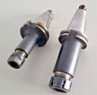 2 Stück SK 40  Werkzeugaufnahme mit Spannzangenfutter  ER11 + ER25 ohne Zangen