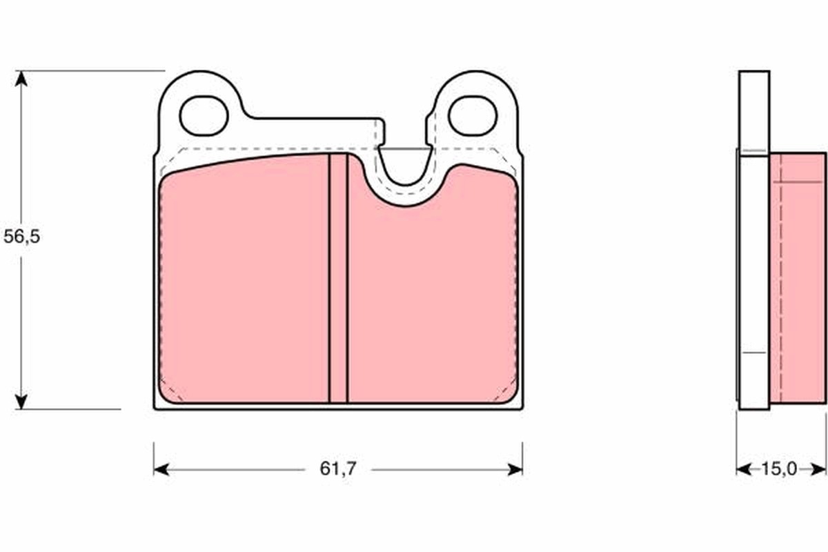Rear TRW-OE GDB919 Brake Pad Set, disc brake for PORSCHE