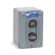 SQUARE D 9001BW243 ControlStation,Dead-End,2Buttons,Blk 2EK36