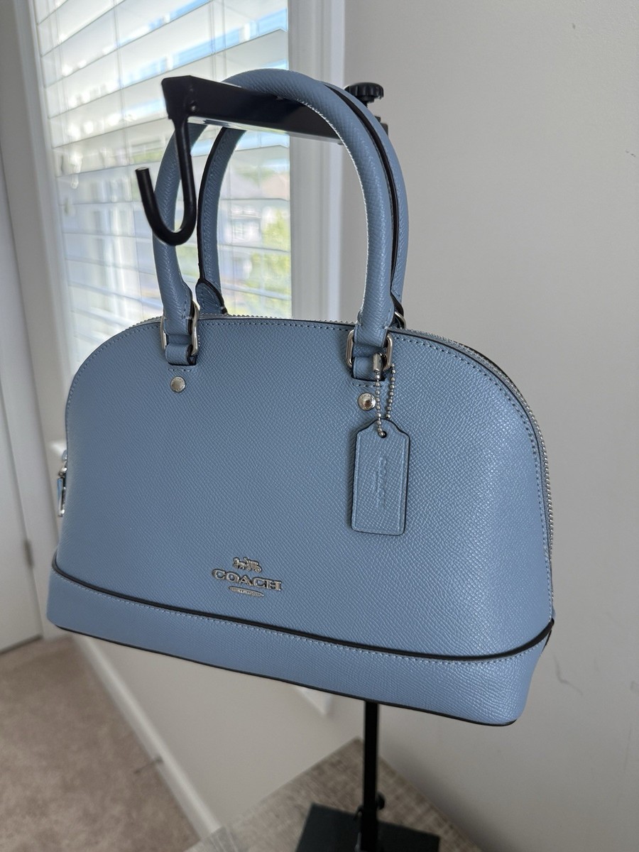 NWT Coach F27591 Mini Sierra Satchel Leather Bag Cornflower Blue