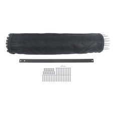 Black 4 x 72 FT Swimming Pool Fence Removable For large Inground Pools Outdoor