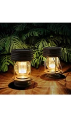 Solar Lanterns. Pair of two. Bronze Finish. Never Used