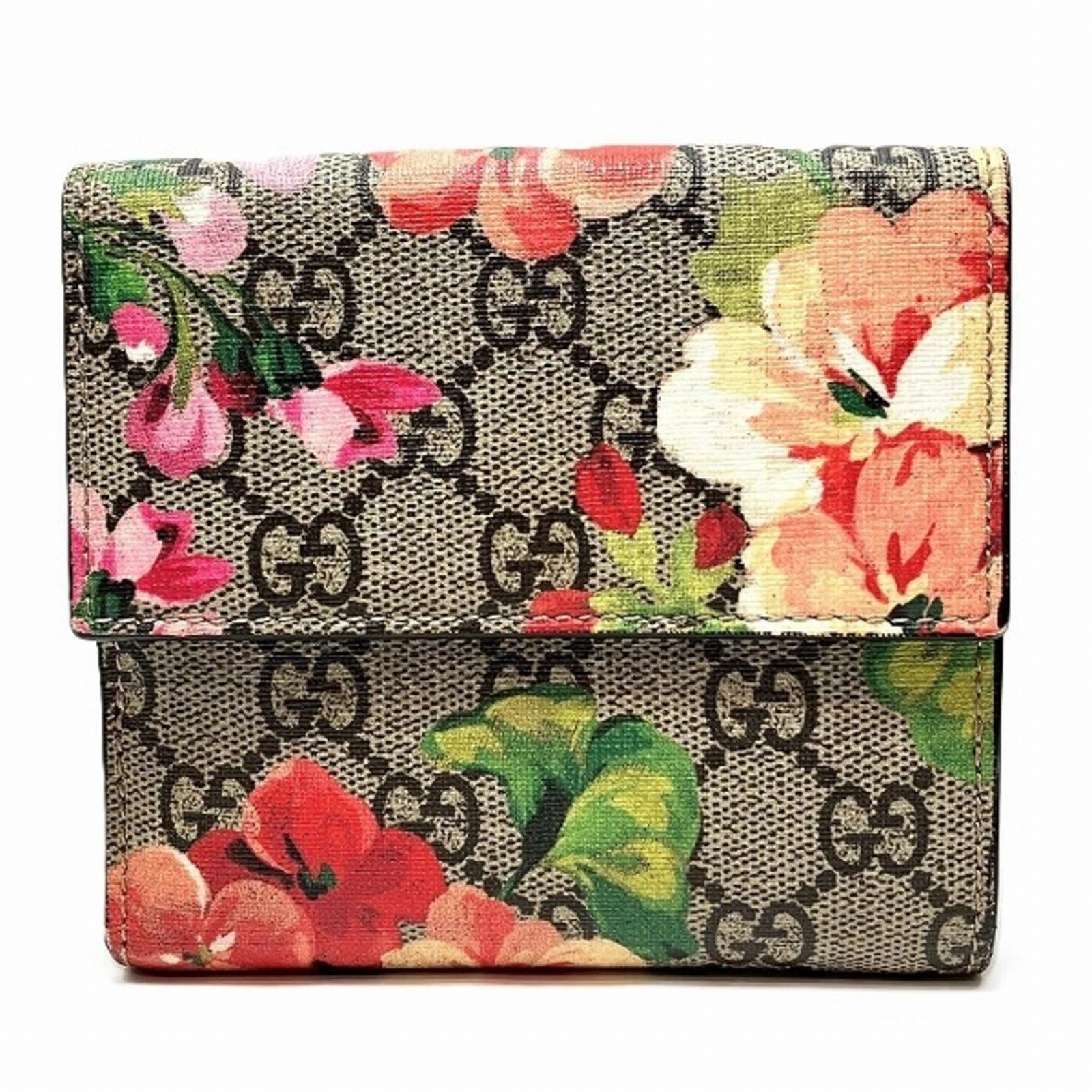 GUCCI GG Blooms 410071 portafoglio donna bi f con patta francese GZl18gwz