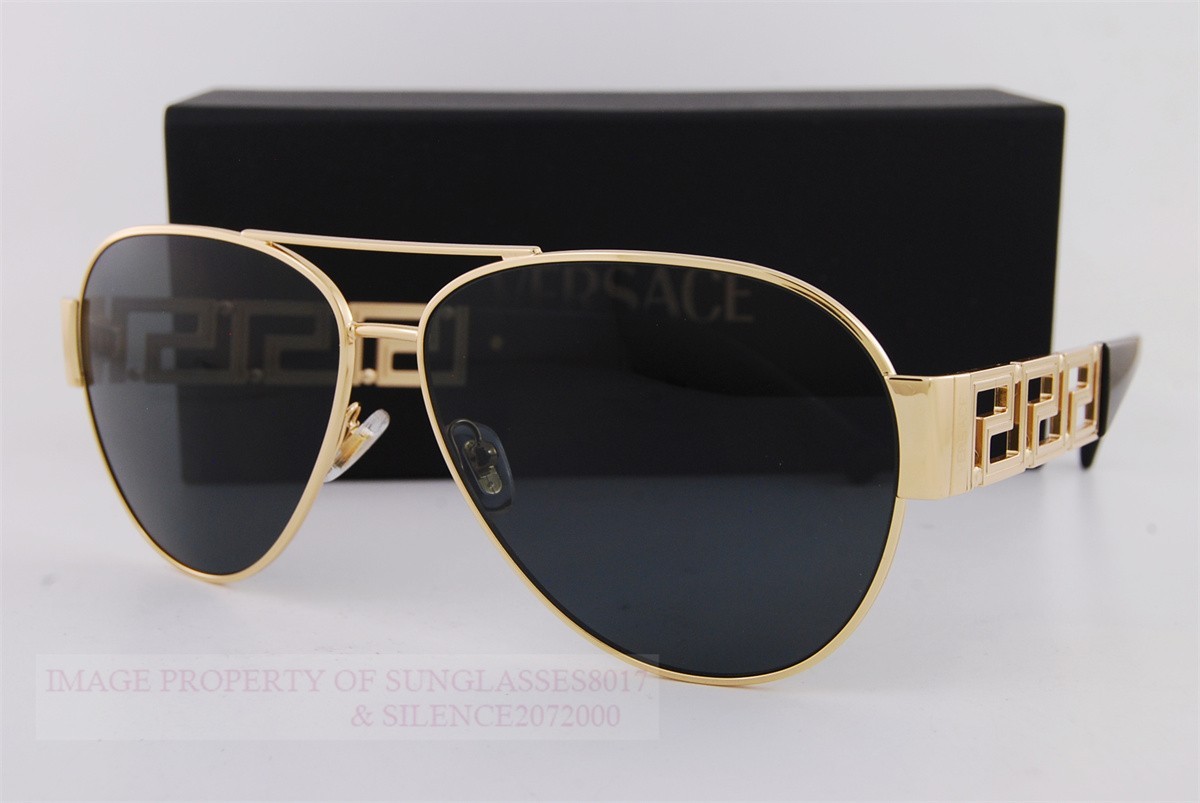 Versace VE2293 1002/87 Square Sunglasses – Gold/Grey Brand New VERSACE Sunglasses VE 2294 1002/87 Black-Gold/Dark  main image 2