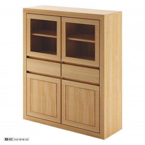 Holz Kommode Wohnzimmer Vitrine Kommode Anrichte Sideboard Holz SchräNke Neu-image
