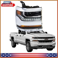 Right Passenger Side Headlight for 2016-2018 Chevy Silverado 1500 HID with DRL