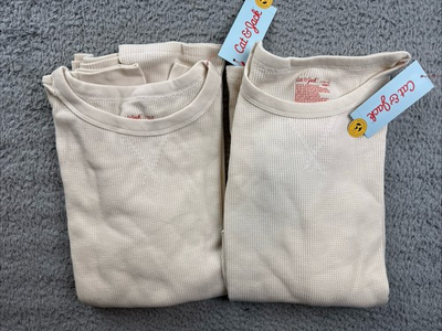 #ad #ad 2x Cat amp; Jack Shirt Boys Large 10 12 Husky Waffle Knit Thermal Crew Long Sleeve $20.00