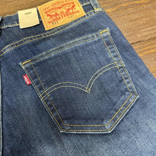 NWT Levis 511 Shorts Mens Size 31 Denim Mid Rise 12" Inseam Regular Raw Hem - Picture 14 of 24