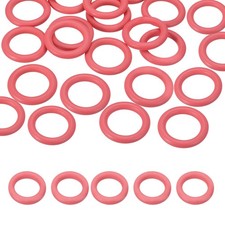 50mm Natural Wooden Rings, 30 Pack Wood Ring Round Linking Rings, Red