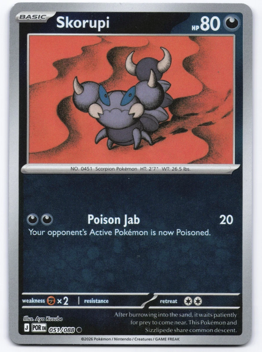 skorupi pokemon card value Pokémon TCG Cards for sale Psychic Rarity Skorupi 128/147 - Supreme Victors