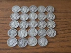 Lot of 24 Mercury Dimes - Various Years