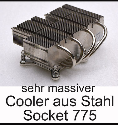 MASSIV PASSIV LAUTLOSER LEISER CPU KÜHLER COOLER PROZESSOR INTEL SOCKET 775 E100