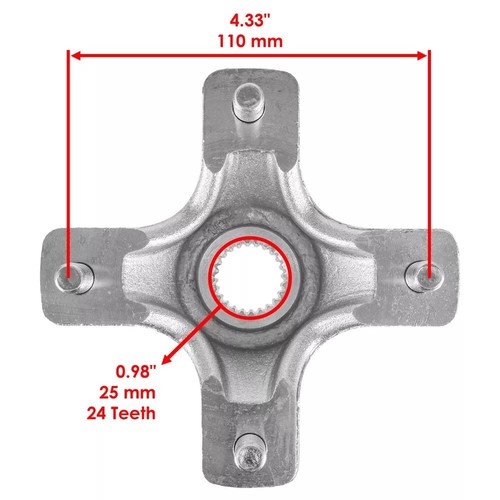 Rear Left And Right Wheel Hubs for Honda Sportrax 300 TRX300EX 2X4 1993-2009 /2x - Picture 6 of 8