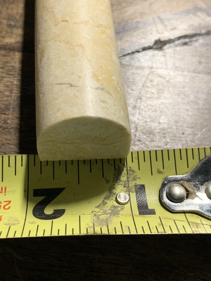 3/4" X 12" Jerusalem Stone Travertine Bullnose Pencil Profile Molding Wall Tile - Image 2 of 4