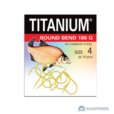 ROBINSON TITANIUM ROUND BEND 186G / BRASSENHAKEN MIT PLÄTTCHEN ANGELHAKEN LOSE