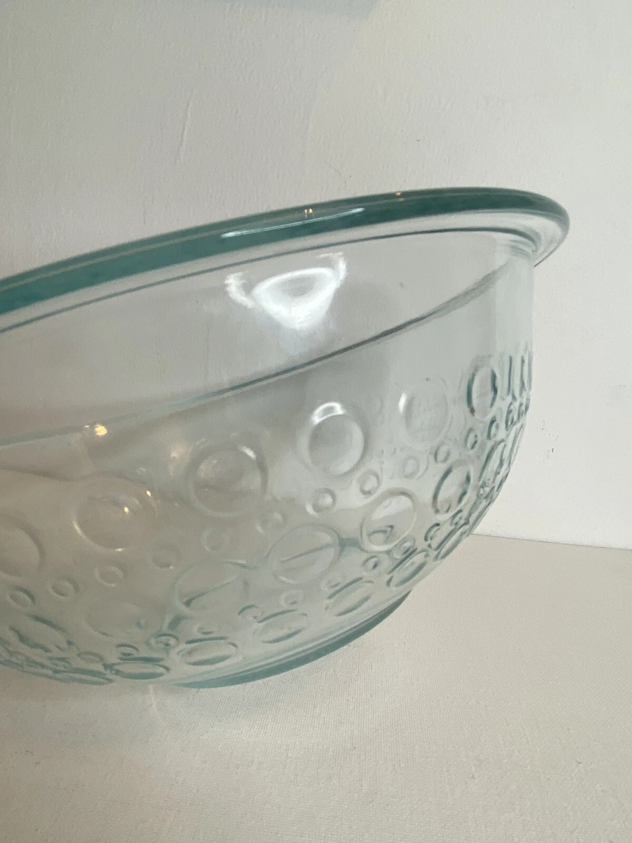 Pyrex 325 Polka Dots Test Bubbles Circles Clear Blue Tinted Mixing