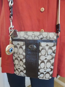 leather crossbody bolsa coach