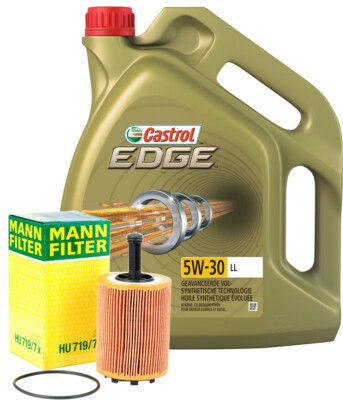 5L CASTROL EDGE 5W30 TITANIUM MOTORÖL MOTORENÖL + MANN ÖLFILTER FÜR VW UND AUDI